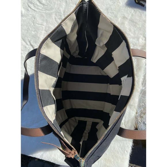 Riveter Military Spouse Designed & crafted Tote -Ada Black Bag Made In USA - Picture 5 of 6